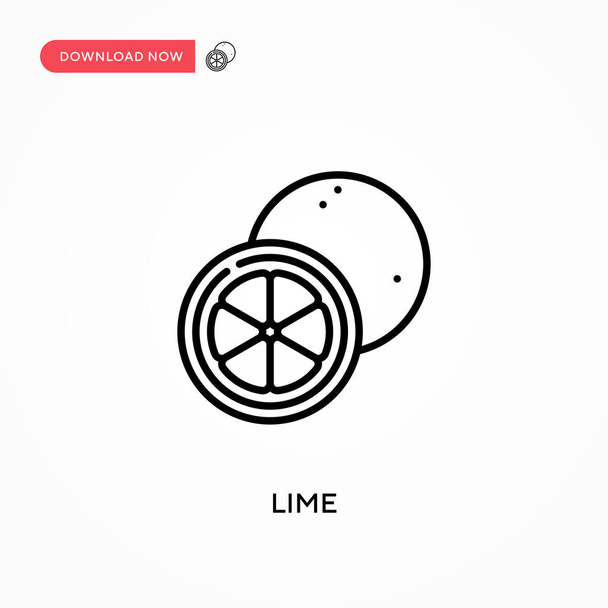 Lime Απλό διανυσματικό εικονίδιο. Σύγχρονη, απλή επίπεδη διανυσματική απεικόνιση για web site ή mobile app - Διάνυσμα, εικόνα