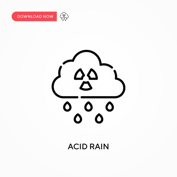 酸性雨シンプルなベクトルアイコン。ウェブサイトやモバイルアプリのための現代的でシンプルなフラットベクトルイラスト - ベクター画像