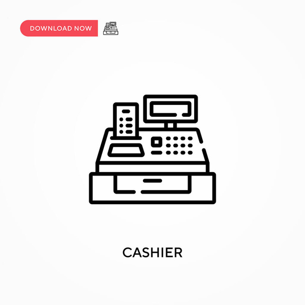 Cashier Simple vector icon. Modern, simple flat vector illustration for web site or mobile app - Vector, Image