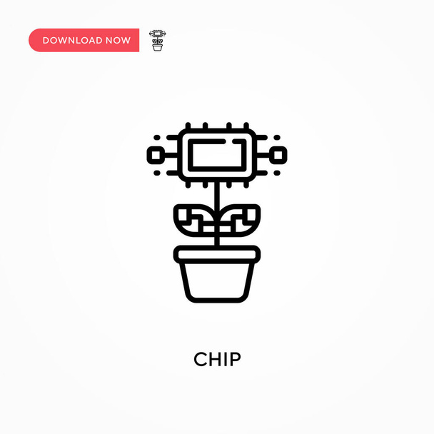 Chip Icona vettoriale semplice. Moderna, semplice illustrazione vettoriale piatta per sito web o app mobile - Vettoriali, immagini