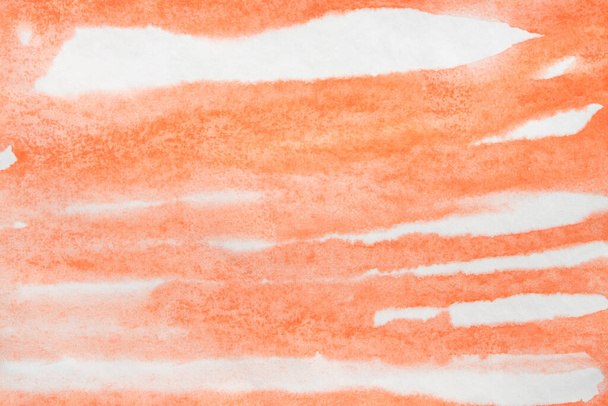 orange color watercolor painted background texture - Photo, Image