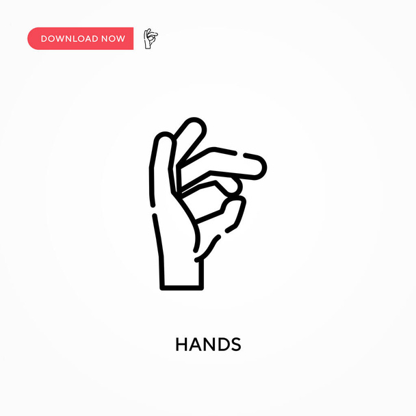 Руки Простой векторный значок. Современная, простая векторная иллюстрация для веб-сайта или мобильного приложения - Вектор,изображение