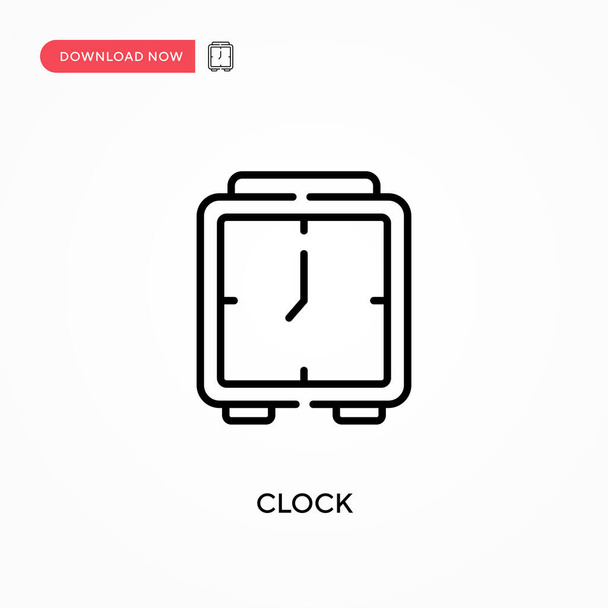 シンプルなベクトルアイコンを時計。ウェブサイトやモバイルアプリのための現代的でシンプルなフラットベクトルイラスト - ベクター画像