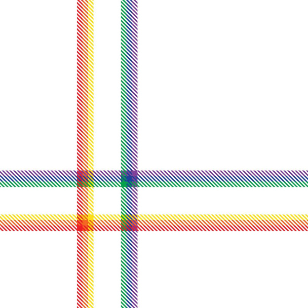 Patrón sin costura texturizado a cuadros Rainbow Glen adecuado para textiles y gráficos de moda - Vector, Imagen