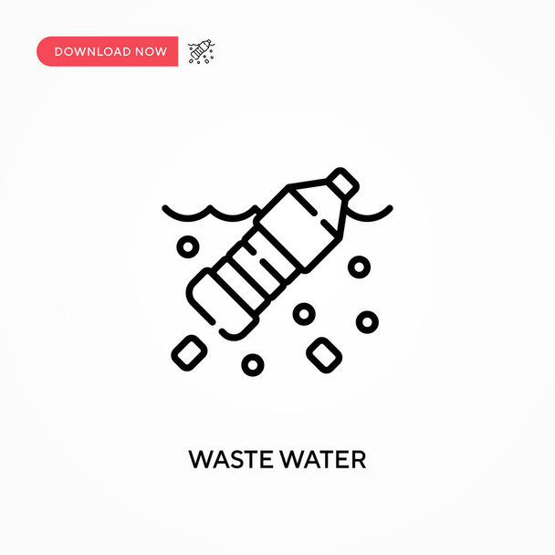 Afvalwater Eenvoudig vectoricoon. Moderne, eenvoudige platte vectorillustratie voor website of mobiele app - Vector, afbeelding