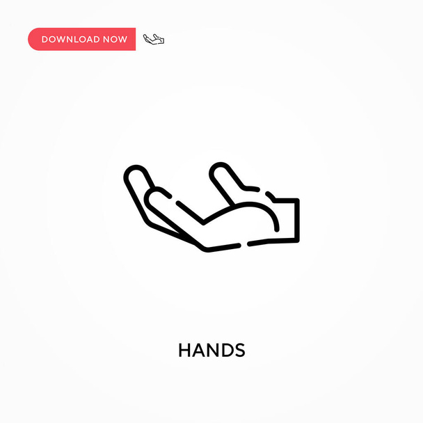 Ręce Prosta ikona wektora. Nowoczesna, prosta płaska ilustracja wektorowa dla strony internetowej lub aplikacji mobilnej - Wektor, obraz