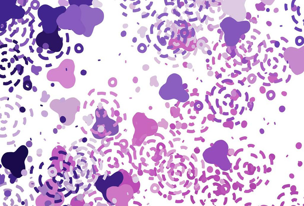 Light Purple, Pink vector template with chaotic shapes. Illustration with colorful gradient shapes in abstract style. Elegant design for wallpapers. - Vektor, kép