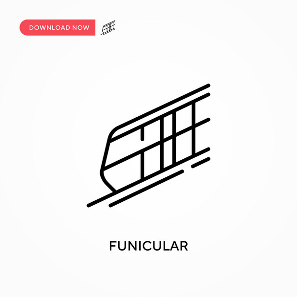 Funicular απλό διανυσματικό εικονίδιο. Σύγχρονη, απλή επίπεδη διανυσματική απεικόνιση για web site ή mobile app - Διάνυσμα, εικόνα