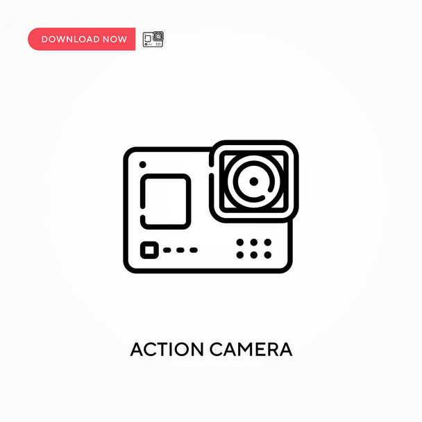 Akció kamera Egyszerű vektor ikon. Modern, egyszerű lapos vektor illusztráció weboldalhoz vagy mobil alkalmazáshoz - Vektor, kép