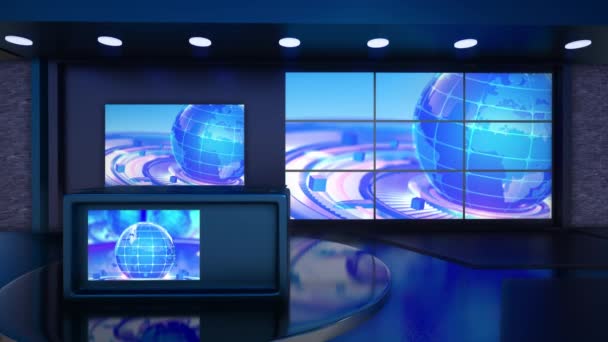 3D Virtual TV Studio Ειδήσεις - Πλάνα, βίντεο