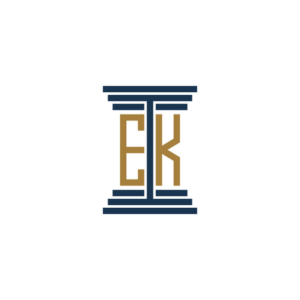 ek pilastro legge logo design vettoriale icona simbolo - Vettoriali, immagini