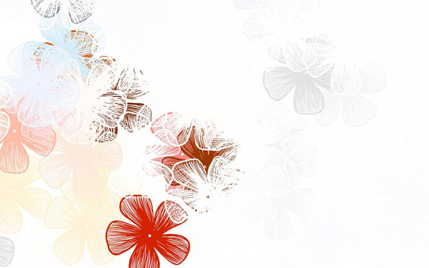 Light Brown διάνυσμα doodle πρότυπο με λουλούδια Λαμπερή έγχρωμη απεικόνιση με λουλούδια. Μοτίβο για ταπετσαρίες, βιβλία ζωγραφικής. - Διάνυσμα, εικόνα