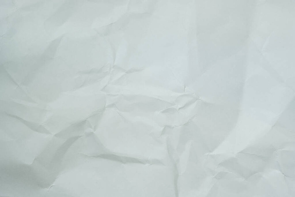 Textura de papel blanco reciclado arrugado, espacio de copia para texto. - Foto, Imagen