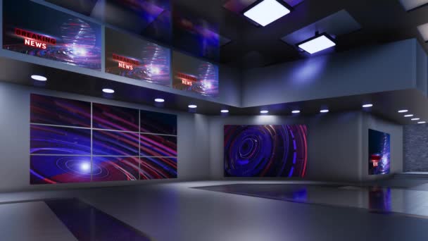3D Virtual TV Studio Ειδήσεις - Πλάνα, βίντεο