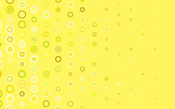 Hellgrüner, gelber Vektorhintergrund mit Flecken. Schöne farbige Illustration mit verschwommenen Kreisen im Naturstil. Neue Vorlage für Ihr Markenbuch. - Vektor, Bild