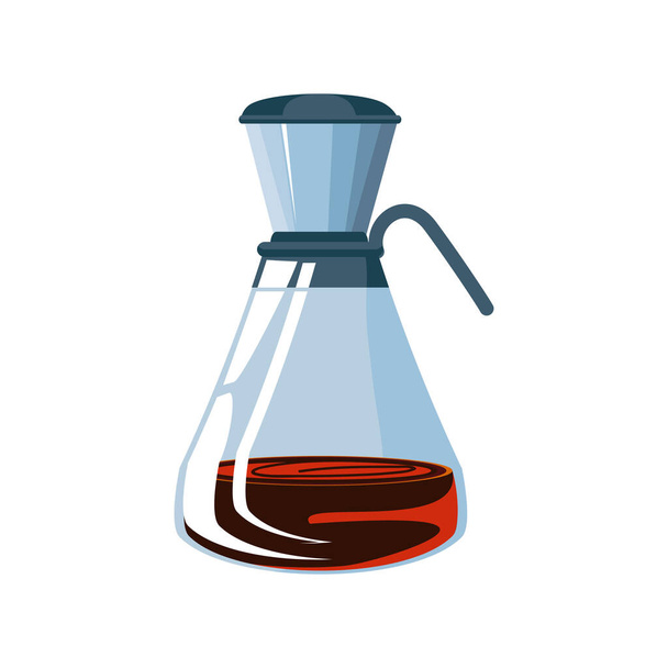 coffee appliance, drip brewed coffee - Vector, Image