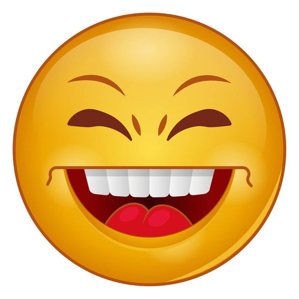 Farbverlauf-Symbol für Emoji-Gesicht. - Vektor, Bild