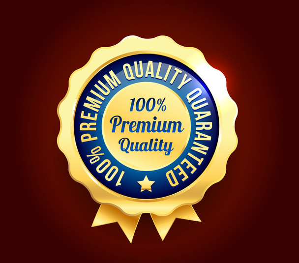 Insignia de calidad premium de oro
 - Vector, imagen