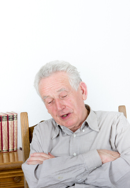 oude man praten - Foto, afbeelding