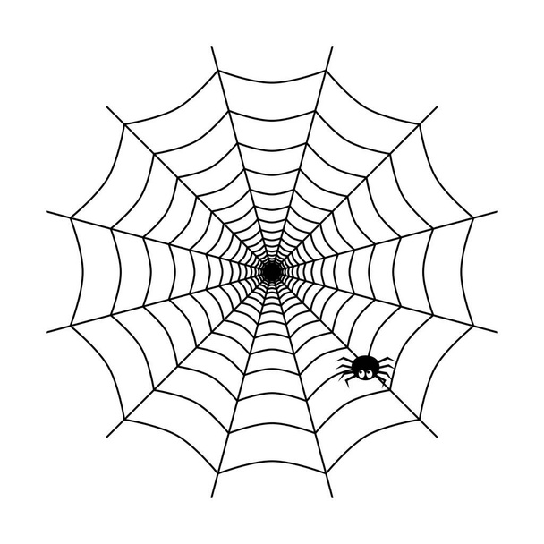 Hämähäkki web kuvake eristetty valkoisella taustalla. Vektoriesimerkki - Vektori, kuva