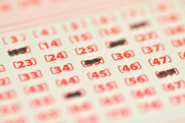 Closeup of lottery ticket - Foto, afbeelding