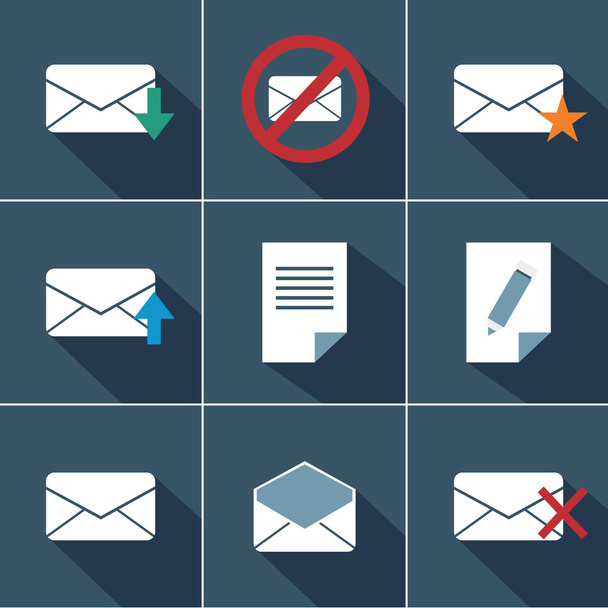 Иконки почты
 - Вектор,изображение