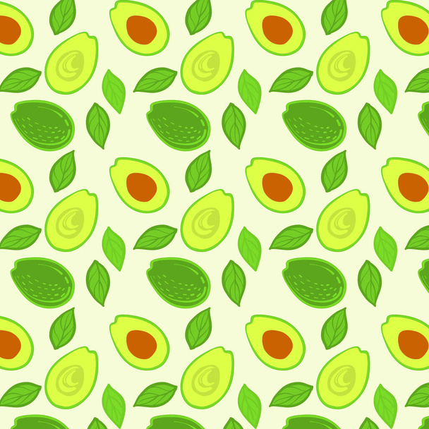 Vector color drawing of avocado tropics - Vector, Imagen