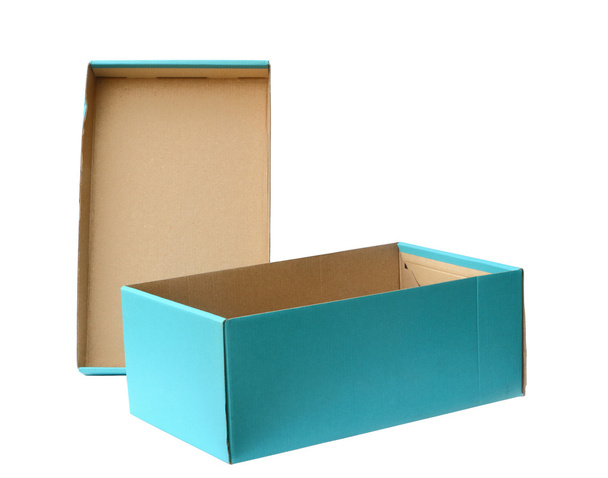 Sky blue recycle paper box, clipping path - Photo, image