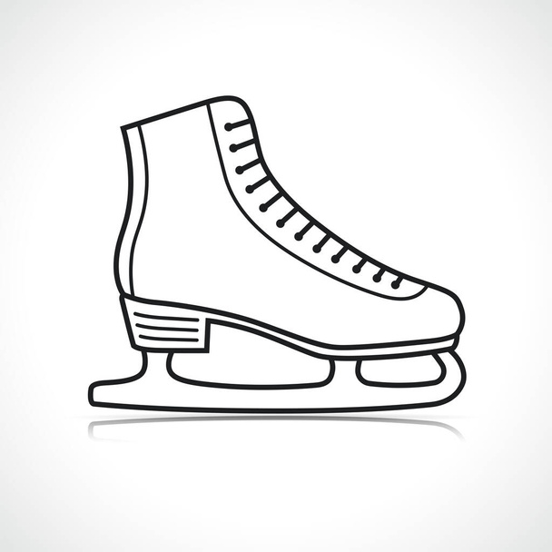 Vector illustration of ice skating boot icon - Vector, Image