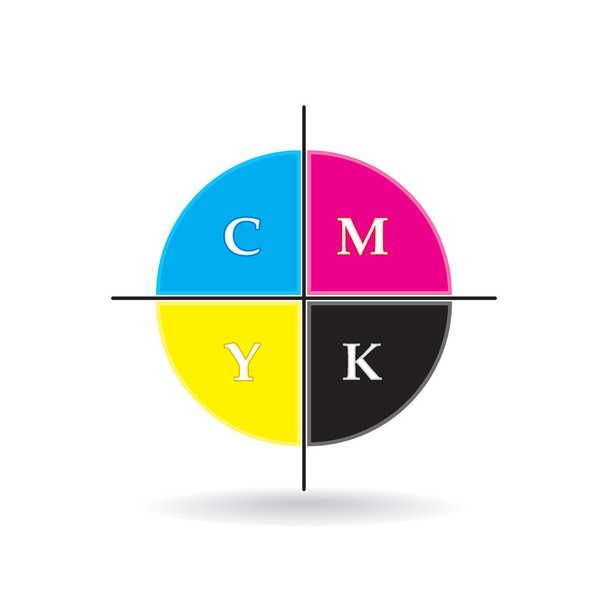 CMYK-doelpictogram - Vector, afbeelding