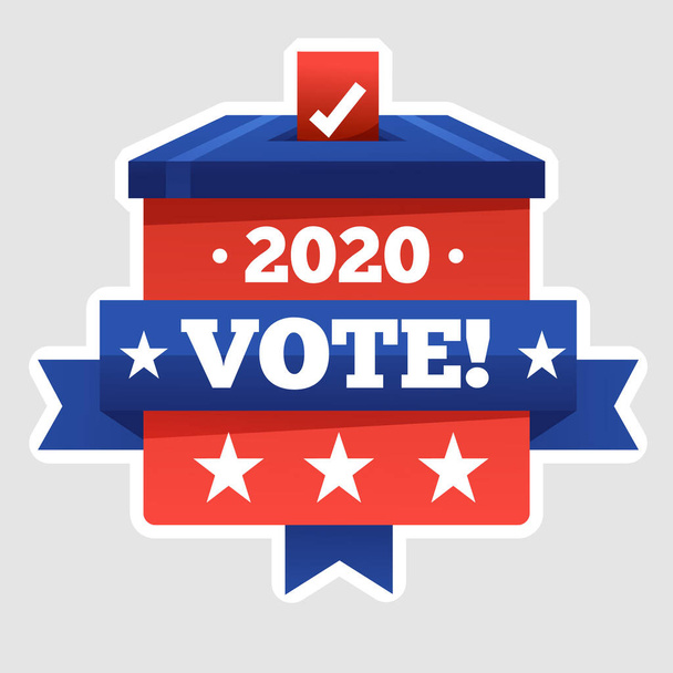 insignia de voto de elección de presidente usa - Vector, Imagen