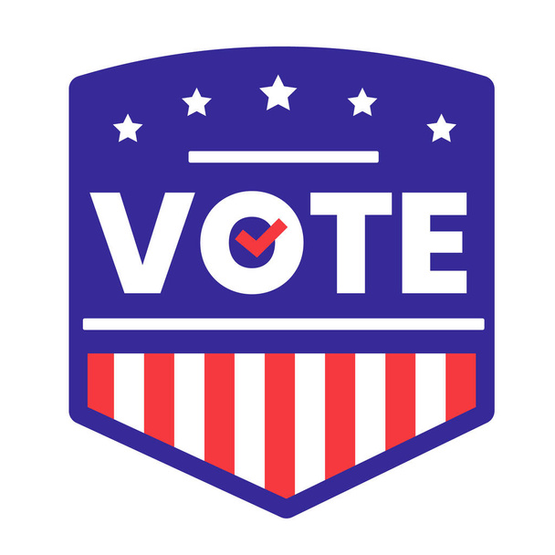 USA elnök választás szavazat jelvény - Vektor, kép