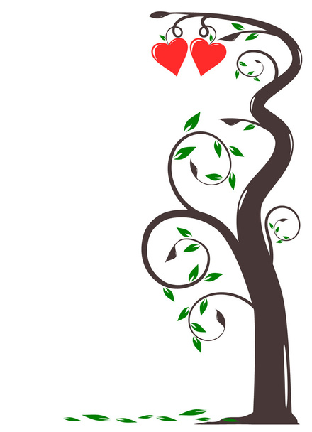 boom van de liefde voor dag van de Valentijnskaart - Foto, afbeelding