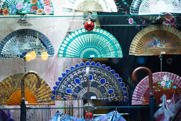 Typical shop of hand fan in Madrid (Spain) - Photo, Image
