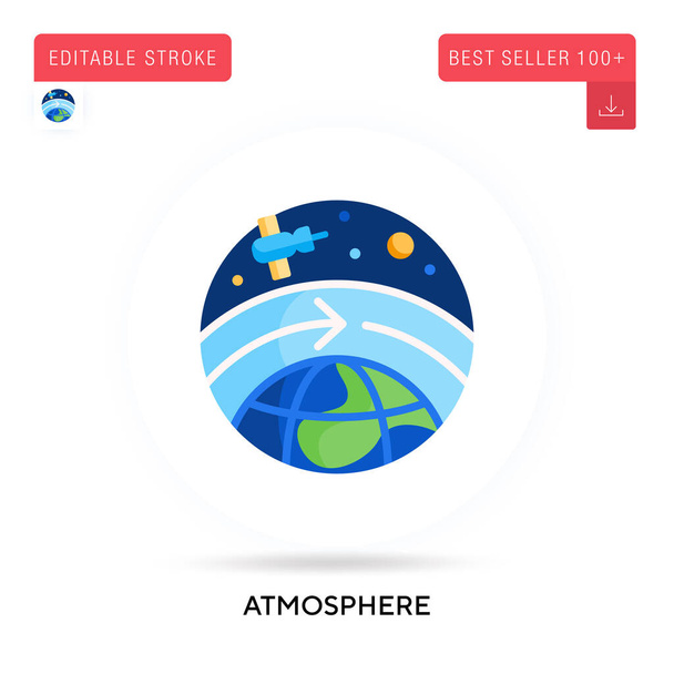 Atmosphere detailed circular flat vector icon. Vector isolated concept metaphor illustrations. - Vector, Image