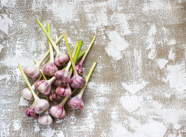 garlic on a light background - Photo, image