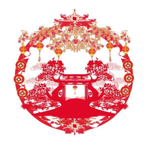 Mid-Autumn Festival for Chinese New Year frame - ベクター画像