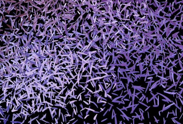 Plantilla vectorial Dark Purple con palos repetidos. Líneas sobre fondo abstracto borroso con gradiente. El mejor diseño para su anuncio, cartel, banner. - Vector, Imagen