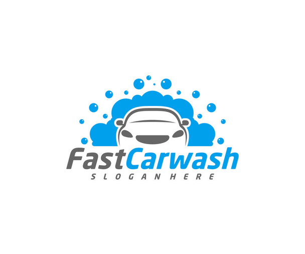 Car Wash logo progetta concetto di vettore, Automotive pulizia modello logo - Vettoriali, immagini