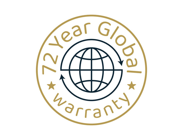 72 jaar wereldwijde garantie afbeeldingen, 72 jaar wereldwijde garantie logo 's - Vector, afbeelding