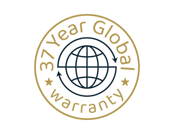 37 Jahre globale Garantie Bilder, 37 Jahre weltweite Garantie Logos - Vektor, Bild