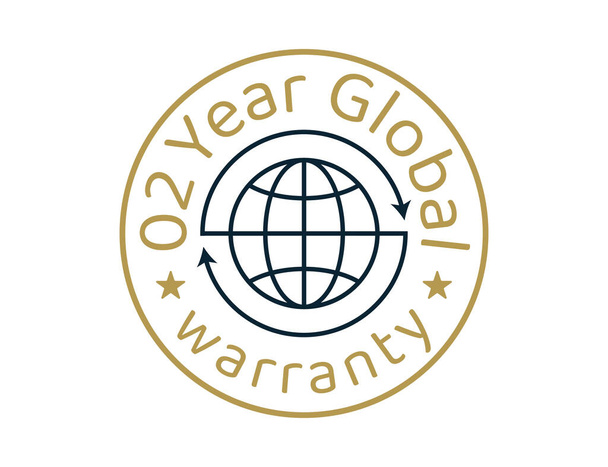 2 év globális garancia képek, 2 év világszerte garancia logók - Vektor, kép