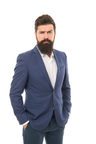 Professional specialist. Successful businessman well groomed appearance. Serious motivated entrepreneur. Business people. Confident businessman handsome bearded man formal suit. Businessman concept - Foto, Bild