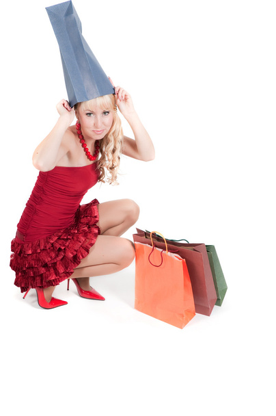 Happy woman with Christmas presents - Photo, image