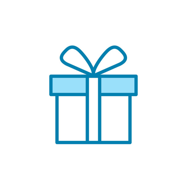 Ilustración Vector gráfico del icono de regalo. Ajuste para cumpleaños, regalo, celebración, evento, etc.
. - Vector, imagen