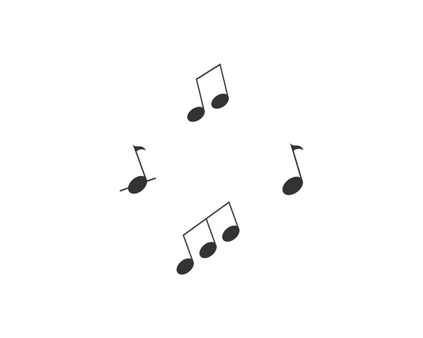 Musical design element,music notes,symbols,vector illustration. - Vector - Wektor, obraz