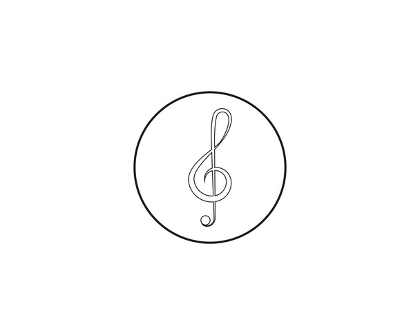 Elemento de design musical, notas musicais, símbolos, ilustração vetorial. - Vector - Vetor, Imagem