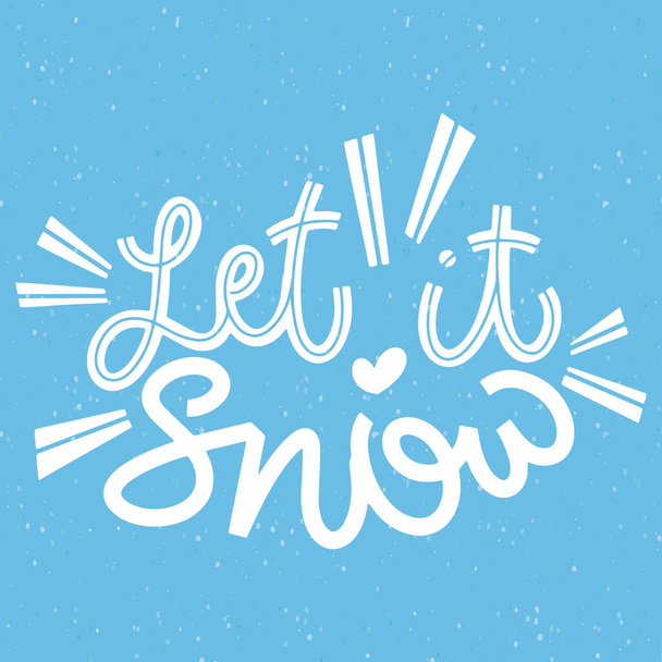 Winter and New Year card lettering design elements - Vektor, obrázek