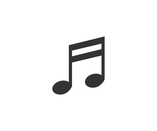 Vector illustration, flat design. Audio, music note notes icon - Вектор, зображення