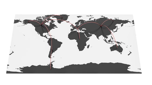 Hi-Tech World Map - Photo, Image